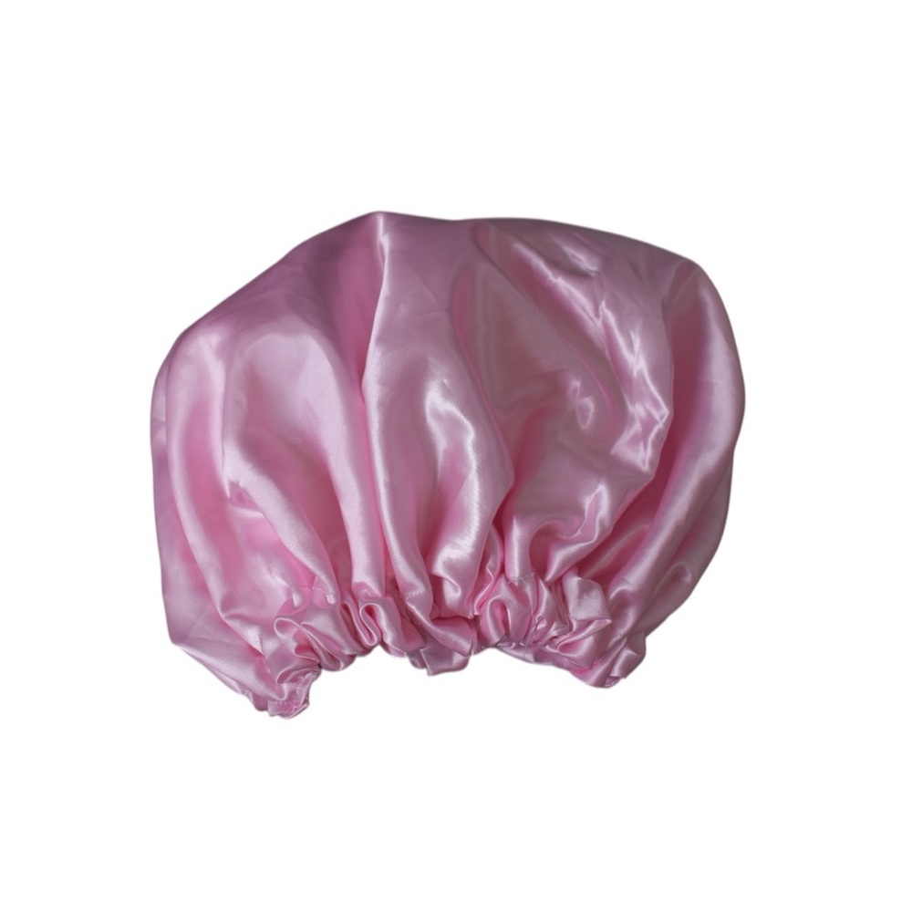 Pink Satin bonnet Cap